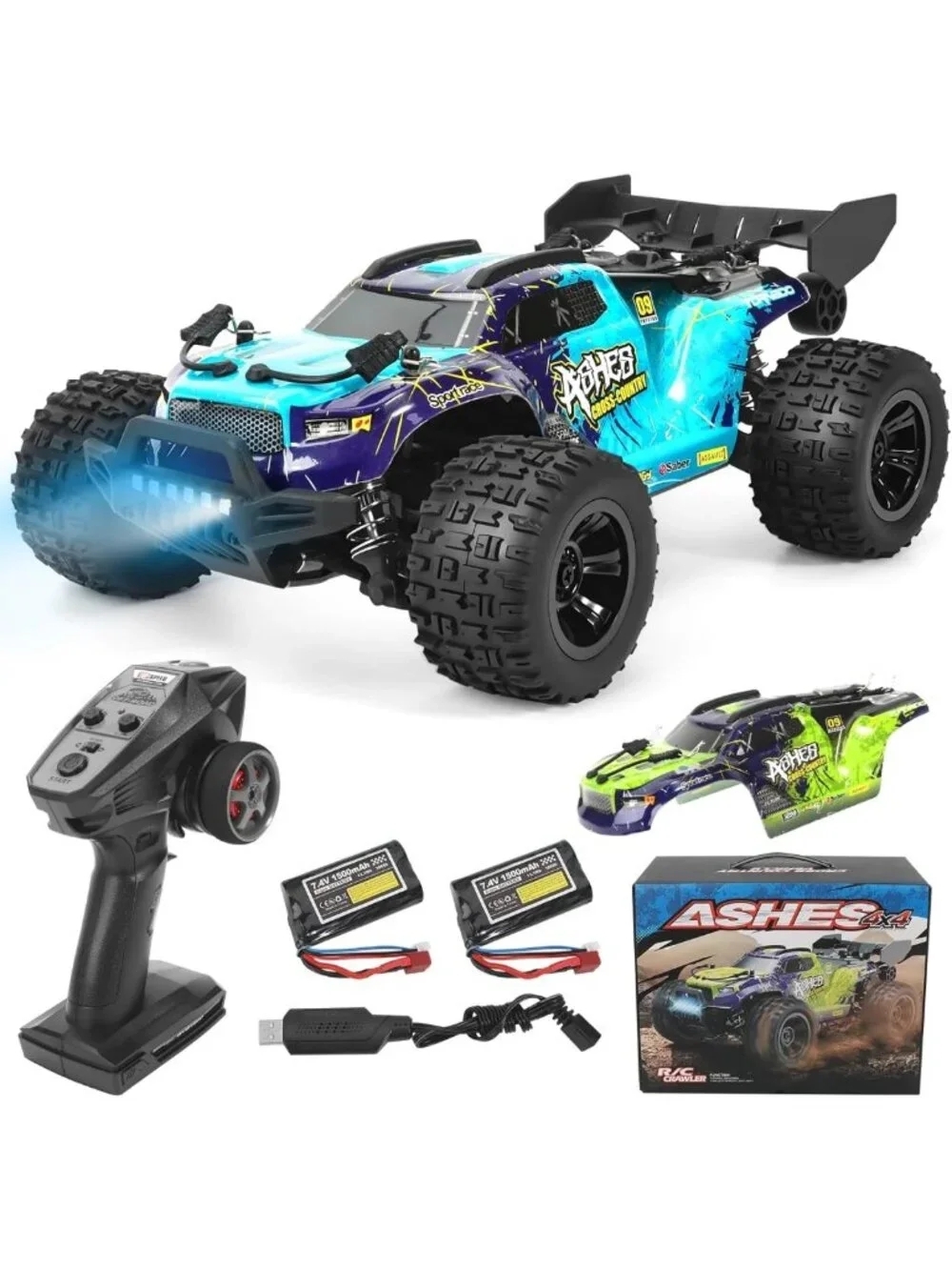 High-Speed 1:18 Scale Off-Road RC Car - 4WD All-Terrain Remote Control Truck